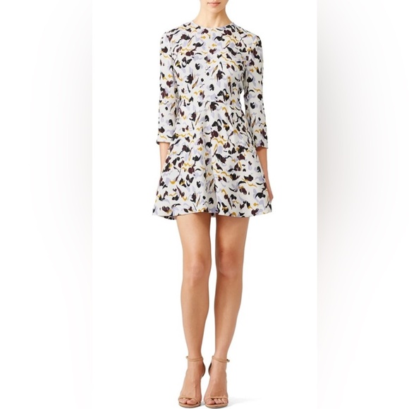 NWT ALC Black and Gold Ruffled A-Line Dress #100 - Picture 4 of 7